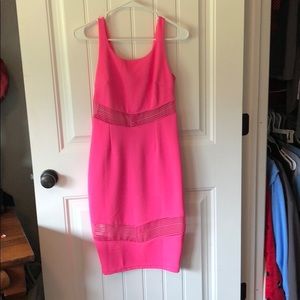 Mid length hot pink dress